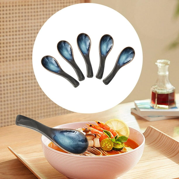 DOLITY Pieces Asian Soup Spoons Utensils for Cereal Bowls