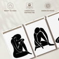 thumbnail image 6 of Elephant Stock Emotional Women Silhouette Wall Art - Horizontal Multi Panel Canvas - Living Room Wall Decor - People Multi Panel - White And Black Decor - 92" x 45", 6 of 8