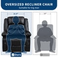 thumbnail image 6 of BouPower 360 Degree Swivel Rocker Recliner Chair, 3 Position Manual Glider Chair with Side Pockets and Cup Holders, Linen Upholstered Rocking Chair for Nursery Living Room Office, 6 of 8