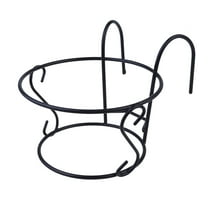 UNOMOR 1Pc Iron Flower Display Rack Hanging Planters for Outdoor Plants Black