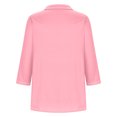 thumbnail image 2 of FAIWAD Women's 3/4 Sleeve V-Neck Collared Tops Business Dressy Casual Work Shirts Trendy Loose Basic Tees, 2 of 5
