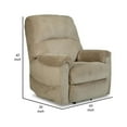 thumbnail image 4 of Benjara Qog 43 Inch Chair, Power Lift Recliner, Cushioned Seat, Toast Polyester, 4 of 6