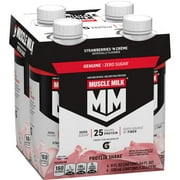 Muscle Milk Genuine Protein Shake Strawberries 'n Crème, 11 fl oz Carton, 4 Pk