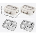 thumbnail image 3 of Stainless Steel Lunch Bento For Adults And Kids 4/5 Compartments Leak Proof Metal Bento Lunch Kids Snack Containers Reusable Snack Bento Lunch Containers With Lids, 3 of 5
