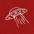 thumbnail image 2 of Dalix UFO Embroidered Fleece Crewneck Long Sleeve Sweatshirt Mens in Red XL X-Large, 2 of 5