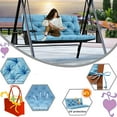 thumbnail image 3 of XXLYY Porch Swing Cushions, Waterproof Swing Replacement Cushions with Backrest and Ties, Garden Bench Seat Cushion, Outdoor Porch Patio Swing Non-Slip Chairs Pad, 3 of 8