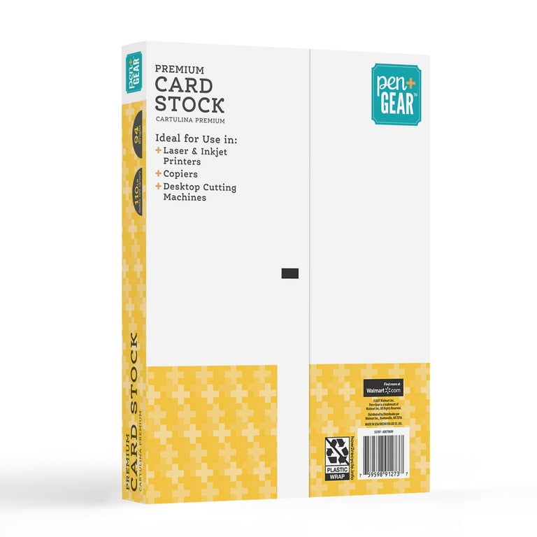 White Index Card Stock, 8.5 x 11 Inch, 110 lb, White, 25 Sheets (NEENA
