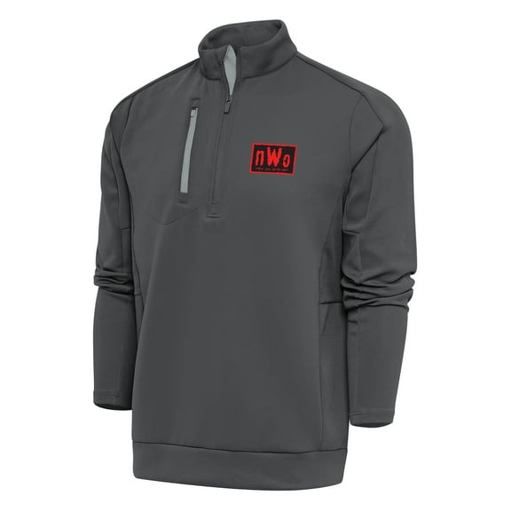Men's Antigua Charcoal/Silver nWo Generation Quarter-Zip Pullover Top