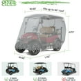 thumbnail image 3 of 10L0L Heavy Duty Golf Cart Cover 4 Passenger for Yamaha EZGO Club Car, 600D Waterproof Rain Cover, Golf Cart Accessories, Black, 3 of 7