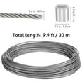 thumbnail image 2 of OUNONA 1 Set Steel Wire Fastener Wire Rope Silver For Picture Hanging Decking Construction, 2 of 6