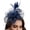Navy blue, variant on Feathered Small Top Hat Tulle Fascinator Hat For Ballroom Dances And Celebration 1920S Flapper Headwear for Masquerades