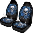 thumbnail image 7 of Uorisanigo Blue Skull Rose Car Seat Covers Waterproof Car Seat Covers Full Set of 2 Easy Installation Breathable Front Seat Cover Cars Accessories Suitable for Cars, SUV and Trucks, 7 of 7