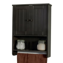Wall Mount Espresso Bathroom Medicine Cabinet Storage Organizer