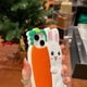 thumbnail image 2 of Las Cajas Del Teléfono Se Aplican Al Iphone 14,Caja Linda Del Teléfono De La Zanahoria Del Conejito De La Historieta Con El Caso Del Conejo 3d Del Lápiz óptico De La Zanahoria Para, 2 of 3