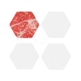 thumbnail image 2 of Kll Hexagon Drink Coasters Set Of 4,Pu Leather Absorbent Coasters Set Decorative Coffee Cup Coasters Housewarming Gift For Home Decor-Beef Steaks, 2 of 9
