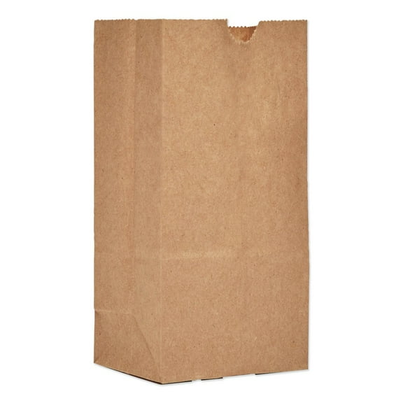 Ross & Wallace Paper Products 100301500PK/BL 3.5 in. x 2.25 in. x 6.63 in. #1 Size Grocery Paper Bags - Kraft (500/Bundle)