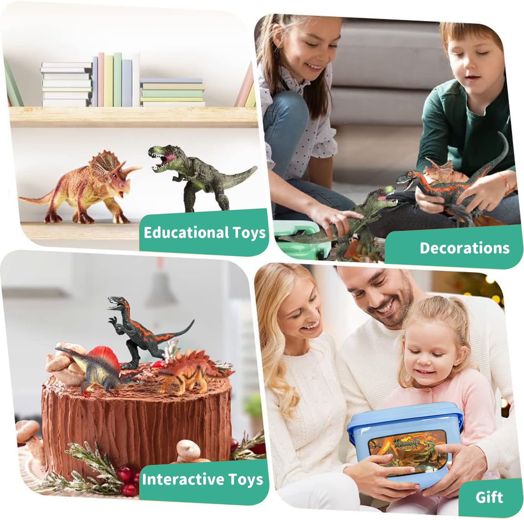 KOPPOP Dinosaur Playset (54PCS) - Realistic Dino Figures with Activity Mat & Storage Box, Toddler Dinosaur Toys,STEM Educational Toy for Kids Ages 3-6 (Boys & Girls).