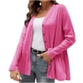 thumbnail image 1 of MeetoTime Women's Lightweight Long Sleeve Cardigan Fall Button Down Coat Outerwear 2024 Clothes, 1 of 3