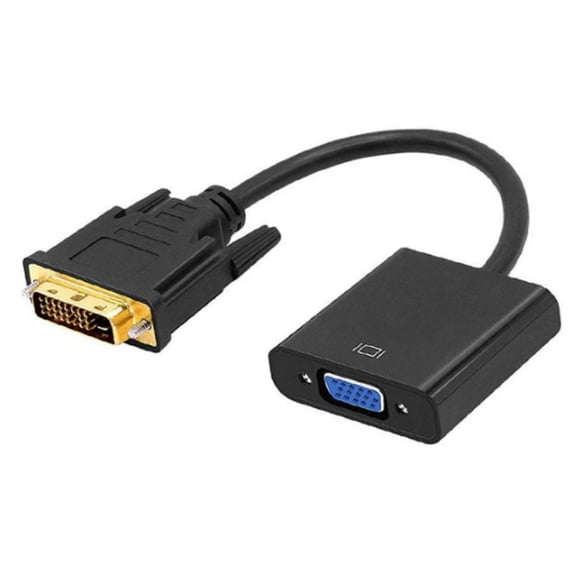 DVI to VGA Cable Adapter, 1080P Full HD Video Converter, DVI-D 24 1 to VGA Male to Male Cable for Computer, PC, Laptop, Monitor, Projector, TV