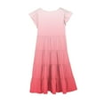 thumbnail image 5 of YunPes Girls Summer Dresses Double Layer Sleeve Flowy A Line Casual Gradient Midi Dresses for 615 Years Birthday Dresses for Girls 5 Years Old Toddler 5t Dresses, 5 of 5