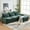 Green + Chenille + Foam + 4 Seat, variant on 99'' Cloud Couch Black Sectional Deep Seat L-Shaped Chenille Sofa with 4 Seats and Movable Ottoman, comfy sectional couches for living room