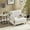 Beige, variant on MOONMISS Chenille 3-in-1 Convertible Sleeper Foldable Sofa Bed Recliner Chair with 3 Pillows,Beige