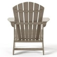 thumbnail image 3 of WestinTrends Dylan Lounge Chairs for Outside, 2 Pieces Seashell Adirondack Chair with Ottoman Set, All Weather Poly Lumber Outdoor Patio Chairs Furniture Set, White, 3 of 9