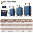 thumbnail image 2 of Hardside Luggage Luggage Sets 5 Piece with Duffel Bags, Hardside Expandable Suitcases with Spinner Wheels, Blue,Hardside Suitcase, 2 of 6
