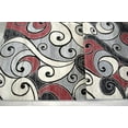 thumbnail image 5 of Swirls Rugs/Luxury Livingroom Modern Soft/Smooth-Red/Silver/Gray/White, 5 of 7