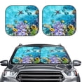 thumbnail image 2 of Kll Corals And Tropical Fish Windshield Sun Shade 2-Piece Foldable Car Front Window Sunshade For Most Sedans Suv Truck- Large, 2 of 7