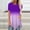 Purple, variant on Aloohaidyvio Tops Clearance,Women Plus Size T-Shirt Button Round Neck Short Sleeve Irregular Blouse Tops