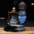 thumbnail image 2 of Ceramics Buddha Cone Stick Holder Backflow Burner Budista Regalos Creativos Azul Macarena Quemador de incienso de cerámica, 2 of 8