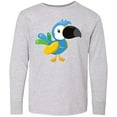 thumbnail image 3 of Inktastic Tropical Parrot, Colorful Parrot, Tropical Bird Long Sleeve Youth T-Shirt, 3 of 5