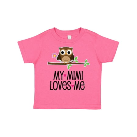 

Inktastic My Mimi Loves Me Girls Owl Gift Toddler Toddler Girl T-Shirt