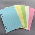 thumbnail image 5 of A5 Colorful Lined Filler Paper, 6 Hole Punched 120GSM Loose Paper, Planner Inserts For Notebooks Journals And Study Notes (Multicolor ,21*14), 5 of 9