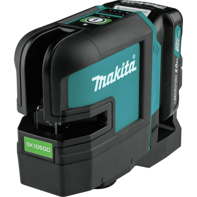 Makita SK105GDNAX 12V max CXT Lithium Ion Cordless Self Leveling Cross Line Green Beam Laser Kit 2 Ah Walmart