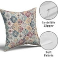 thumbnail image 6 of Bohemian Ethnic Boho Pillow Covers 20X20 Inch Teal Red Orange Blue Carpet Vintage Decorative Couch Pillow Cases with Zipper Set of 2 Home Decor for Living Room Bedroom Bed Cushion Outdoor, 6 of 6