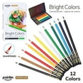 thumbnail image 2 of Pointer Premium Colored Pencils, 12 Count, Bright Colors, Pre-Sharpened, Storage Tin, 2 of 6