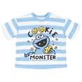 thumbnail image 2 of Sesame Street Toddler Boys' 2-Piece T-Shirt and Shorts Set Cookie Monster Stripe, 2 of 5