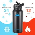 thumbnail image 5 of 1 Gallon Red Polerce Vacuum Insulated Bottle with 3 Lids - Stainless Steel Double Wall Thermally Insulated Flask - 128 oz, 5 of 5