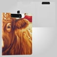 thumbnail image 2 of Cartoon Highland Cow Flag Foldable Binder Folder Clipboard with Pen Slot Double Clips A4 Size File Storage, 2 of 8