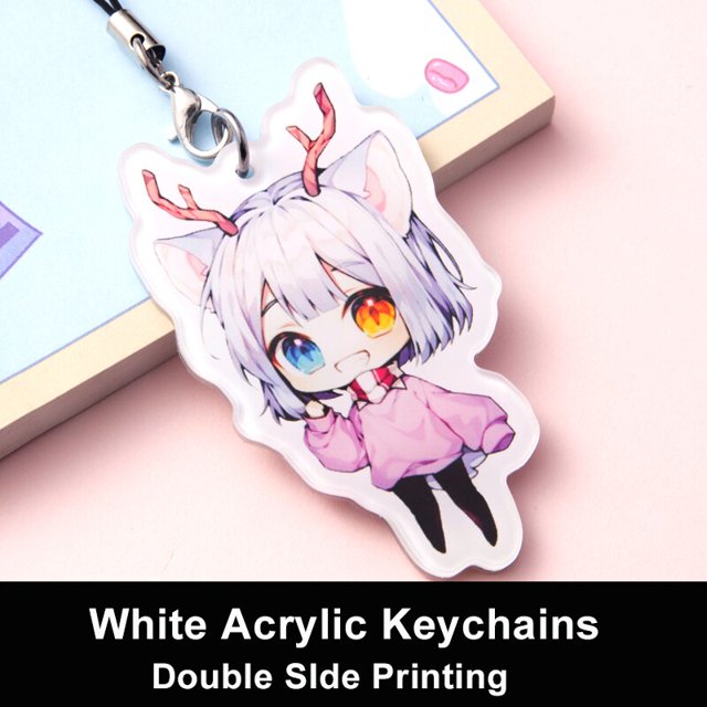 Llaveros personalizados de película holográfica de estrella, Llavero de dibujos animados, dijes de Anime personalizados de acrílico, llaveros de diseñador