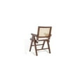thumbnail image 2 of SAFAVIEH Couture Colette Contemporay Linen Solid Dining Armchair, Walnut/Natural, 2 of 5