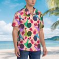 thumbnail image 3 of Fuzoiu Snails Print Hawaiian Shirt for Men, Summer Beach Casual Short Sleeve Button Down Shirts, Men’s Beach Summer Shirts with Pocket,3X-Large, 3 of 7