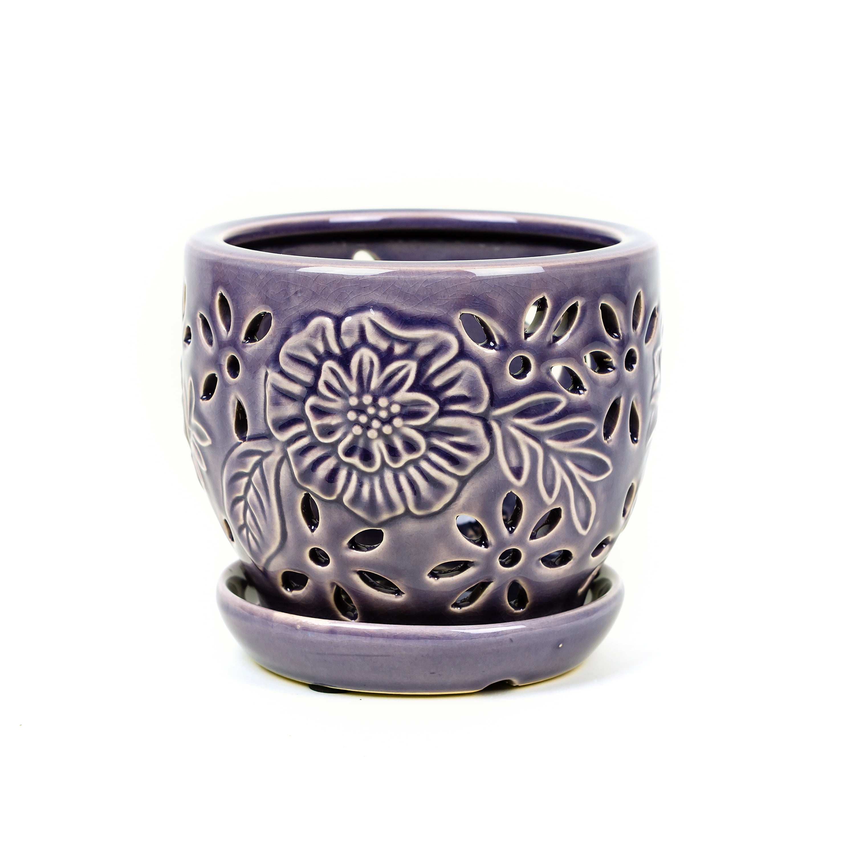 Handwork Ceramic pot for orchids Graceful slot The original form Orchid pot White glazed!