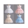 thumbnail image 5 of Haitryli Baby Girls Birthday Party Tulle Dress Sleeveless Tutu Bowknot Princess Dresses Sky Blue 90, 5 of 5