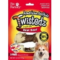 thumbnail image 2 of Pet Factory Twistedz American Beefhide 4-5" Knotted Bones Dog Chew Treats w/ Real Beef Meat Wrap - 3 Count/1 Pack, 2 of 3