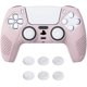 thumbnail image 1 of Funda de controlador para PS5 Grip, protección de controlador para PS5, cubierta de silicona antideslizante para PS5 con tapa de joystick-rosa (edición con tachuelas 3D) Sincero Electrónica, 1 of 5