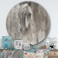 thumbnail image 3 of Designart 'Farmhouse Horse' Farmhouse Metal Circle Wall Art, 3 of 3