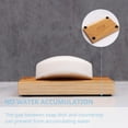 thumbnail image 2 of Teak soap Dish for Shower by HTB, Wood Decorative Bath soap Holder Heightened Base Design to Keep Soap Dry in Kitchen, Bathroom, Sink, Bathtub, Cute Wooden soap Saver for Hand Face Shampoo bar (1pcs), 2 of 7